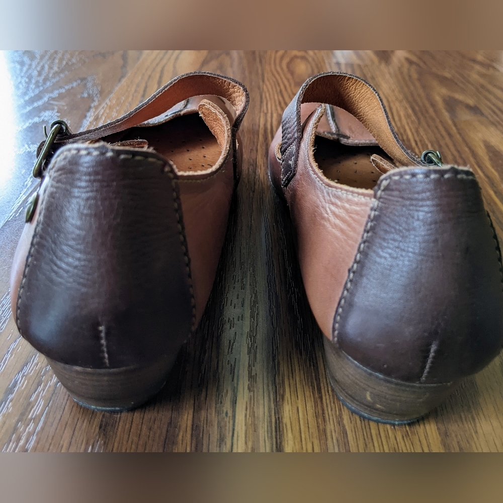 Pinkolinos western-look low heel buckle shoes size 6 - Picture 4 of 6
